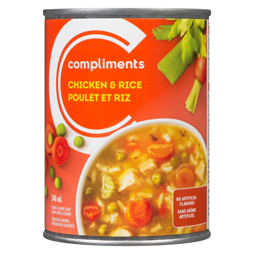 Compliments Soup Chicken & Rice 540 ml