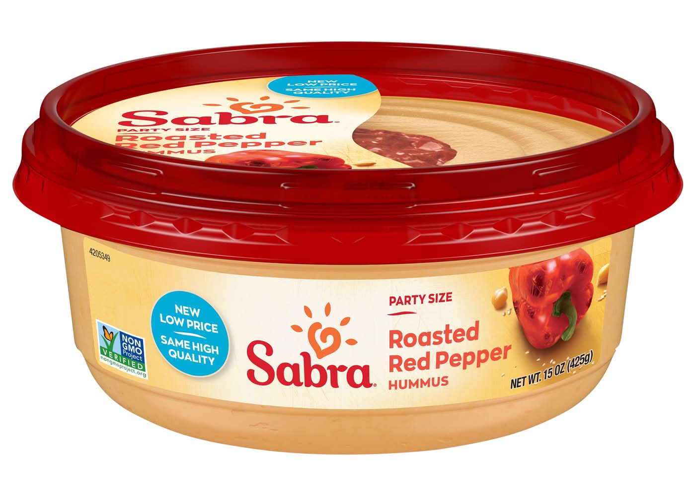 Sabra Party Size Hummus, Roasted Red Pepper (15 oz)