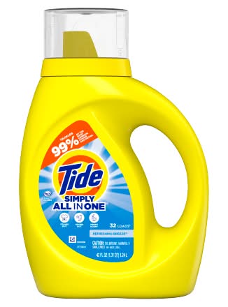 Tide High Efficiency Simply Liquid Laundry Detergent, Refreshing Breeze (42 fl oz)
