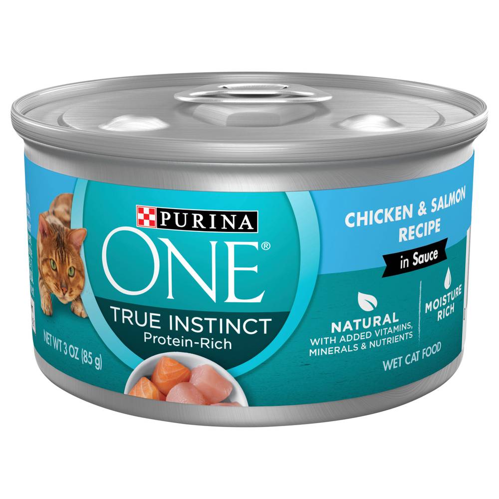 Purina One True Instinct Chicken and Salmon Recipe Cat Food (3 oz)