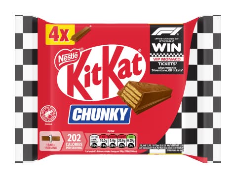 KitKat Chunky Chocolate Coated Wafer Bars (4 x 40g)