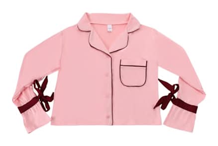Juniors Pajama Top Medium Medium Pink