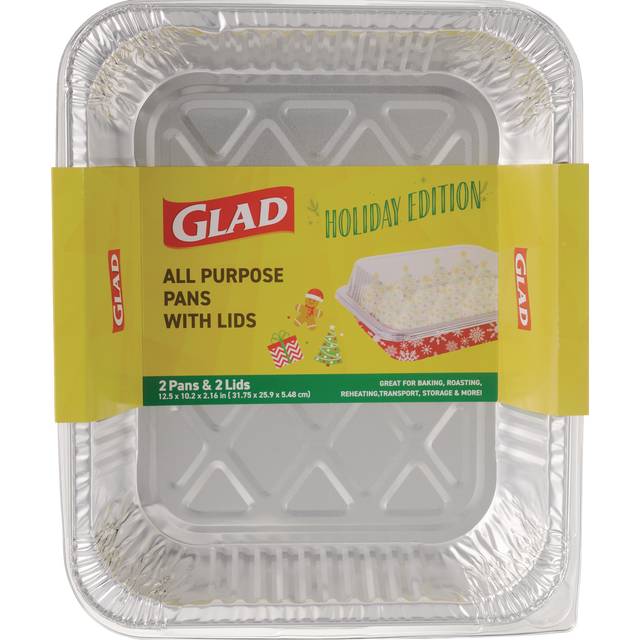 Glad Holiday Edition All Purpose Pans With Lids (4 ct)