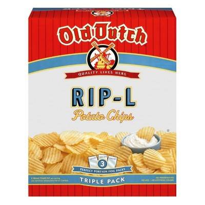 Old Dutch Rip-L Potato Chips (3 ct)
