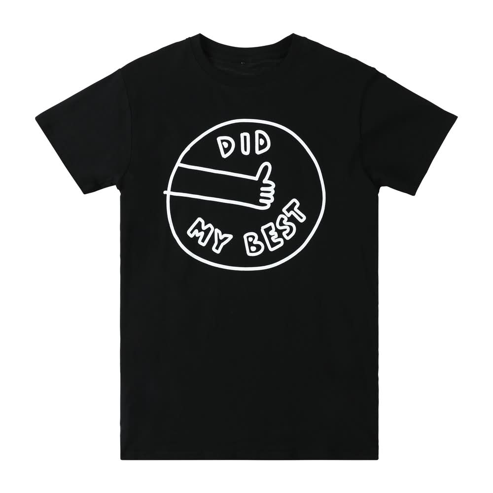 Did My Best' Graphic Tee Medium Black