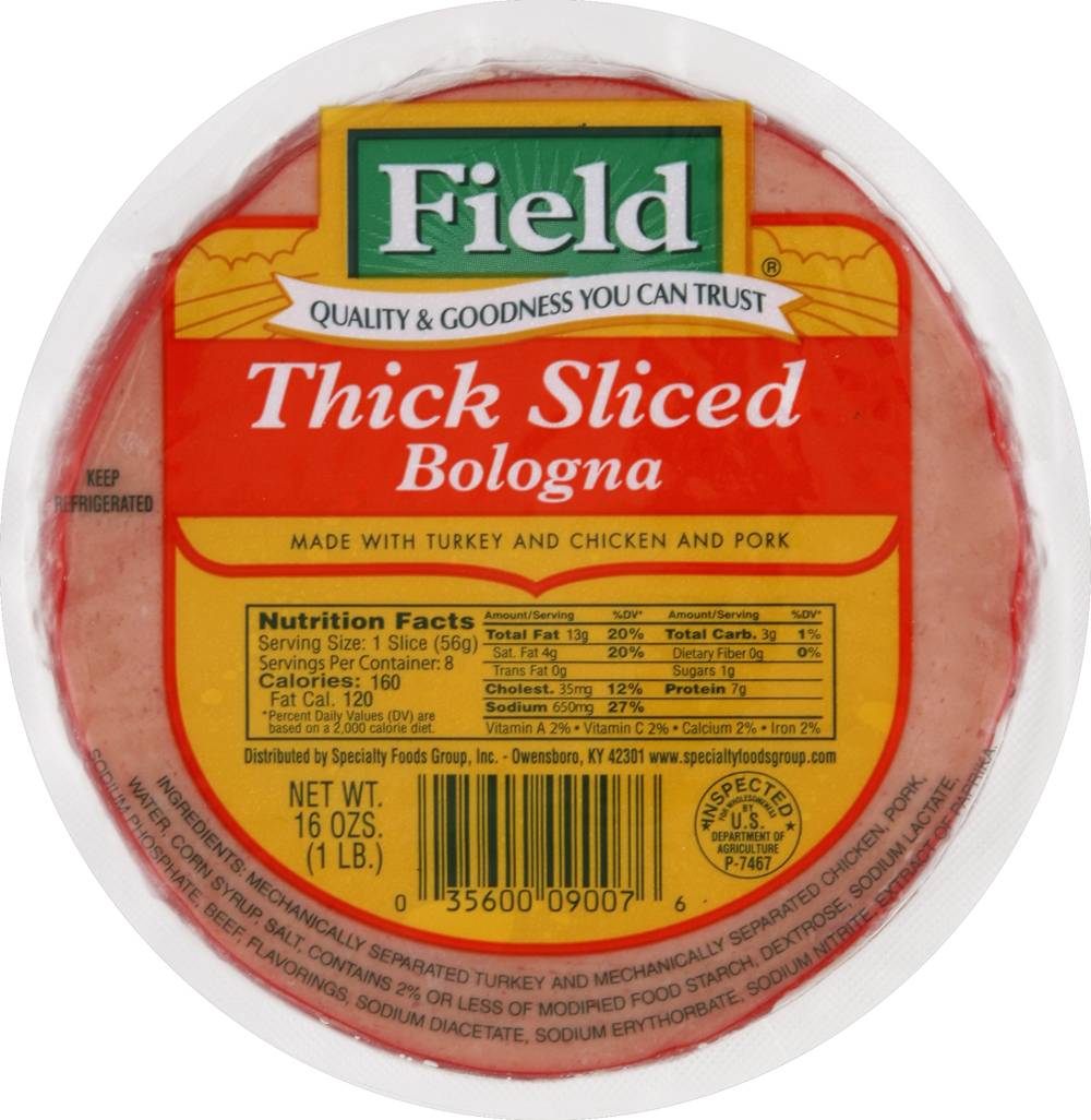 Field Thick Sliced Bologna (16 oz)