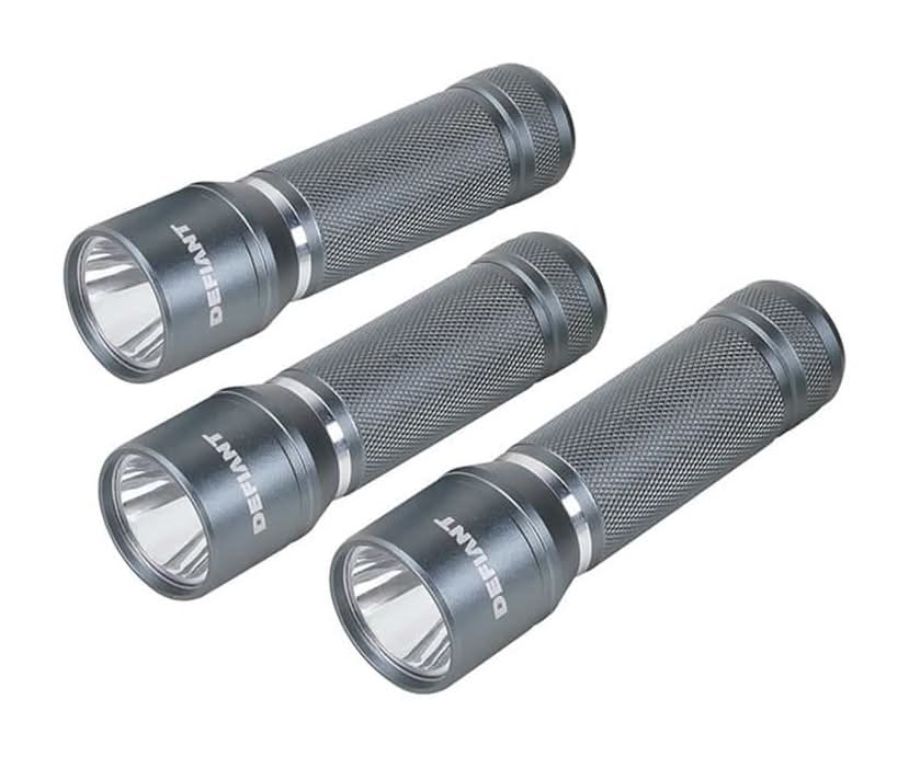 Defiant 300 Lumens Aluminum Flashlight (3-Pack)