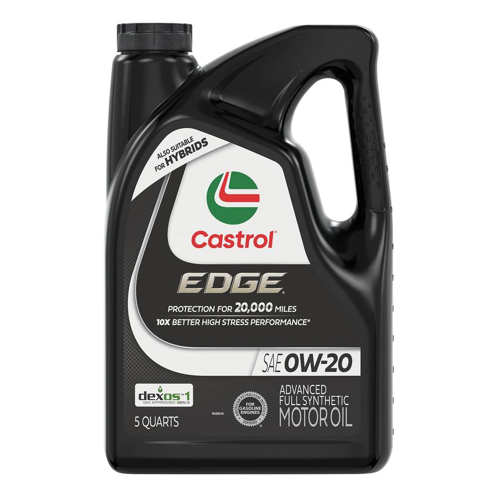 CASTROL EDGE 0W-20 Advanced Full Synthetic Motor Oil, 5 Quarts | 1597B2