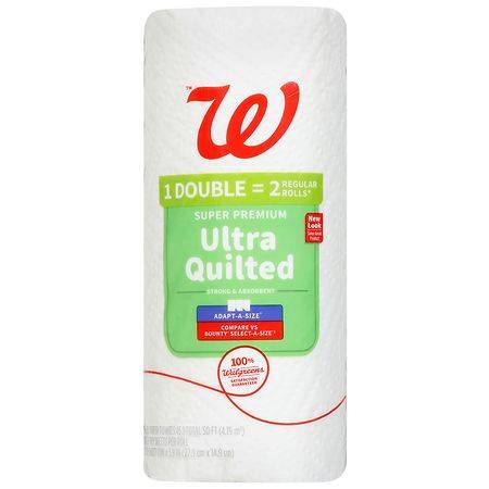 Walgreens Super Premium Ultra Quilted Paper Towels 1 Roll