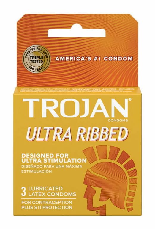 Trojan Ultra Ribbed 3-Count