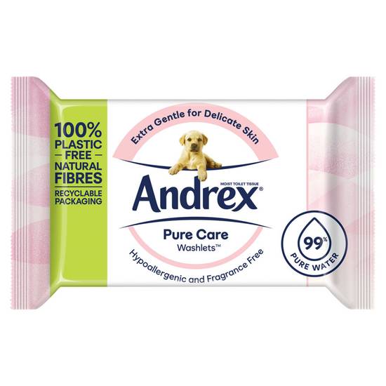 Andrex 36 Pure Care Washlets Moist Toilet Tissue