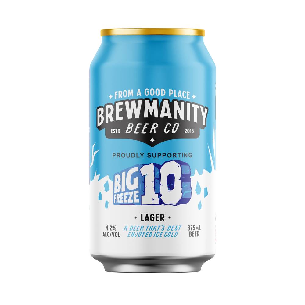 Brewmanity Big Freeze 10 Lager Can 375ml
