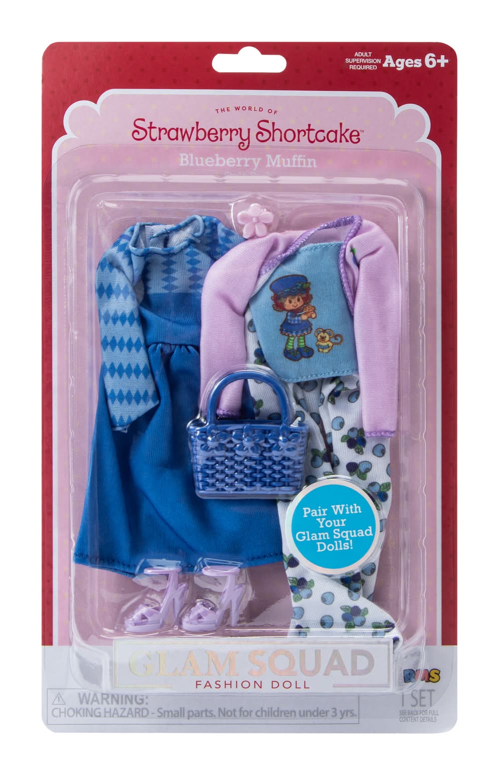 Strawberry Shortcake™ Glam Squad Fashion Doll Outfit Set Blueberry Muffin