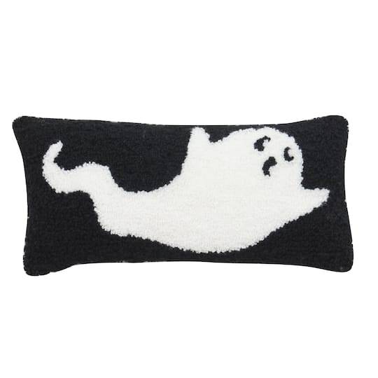 15.5" Black & White Ghost Throw Pillow By Ashland