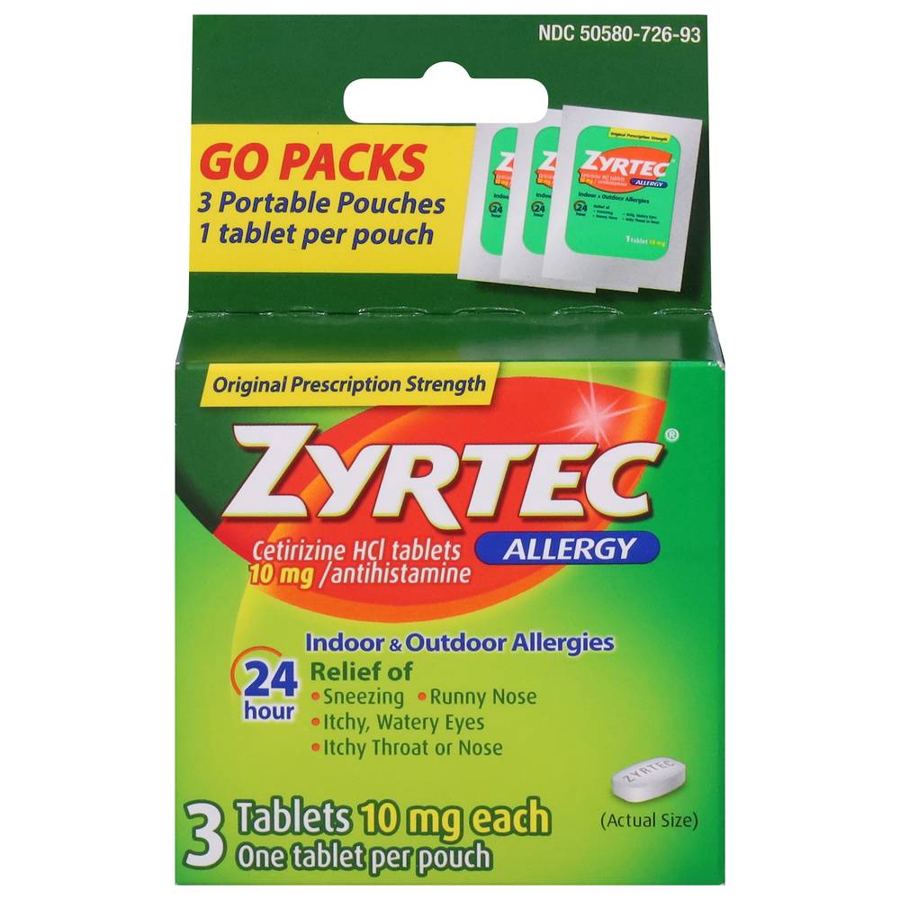 Zyrtec Cetirizine Hci 10 mg Allergy Relief (0.5 oz)