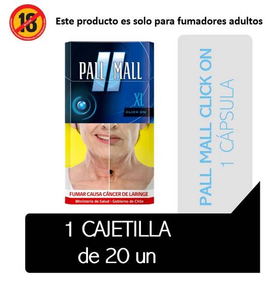 Pall Mall - Cigarros click on azul - Cajetilla 20 u