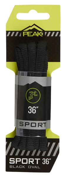 Peak Oval Sport Lace, 36'', Black