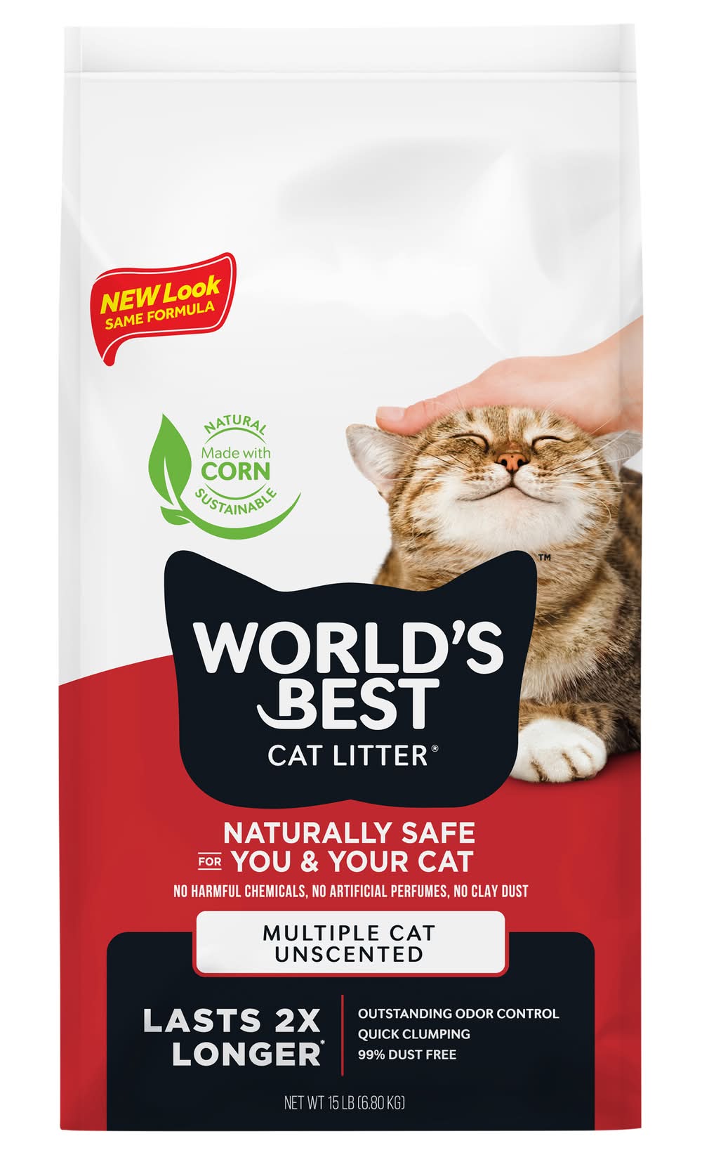 World's Best Cat Litter Unscented Multiple Cat Litter (15 lbs)