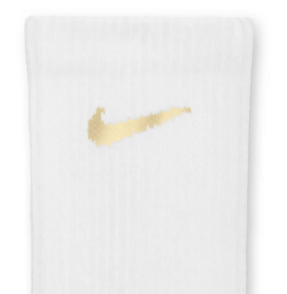 white and gold nike elite socks