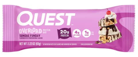 Quest Overload SundaeFunday Protein Bar 2.22oz