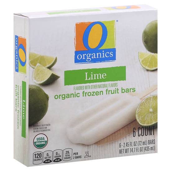 O Organics Frozen Lime Fruit Bars (6 ct)