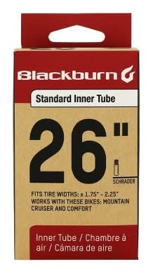 Blackburn's Standard Bike Inner Tube, 26 in, Black