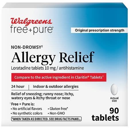 Walgreens Non Drowsy 24 Hour Allergy Relief 10 mg Antihistamine Tablets (90 ct)