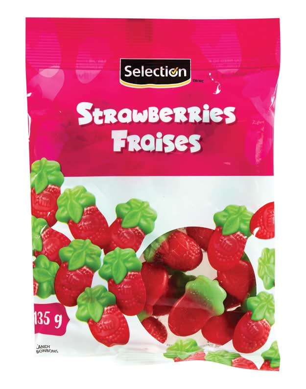 Selection bonbons aux fraises - strawberries candy