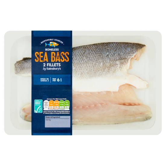 Sainsbury's Boneless Sea Bass Fillets (2 pack)