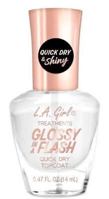 L.A. Girl Quick Dry Top Coat Nail Polish, Glossy in a Flash (0.47 fl oz)