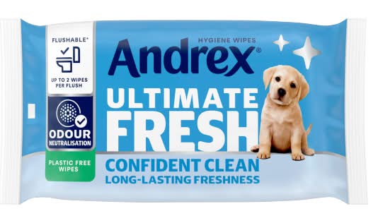 Andrex White, Classic Clean Washlets Flushable Toilet Wipes