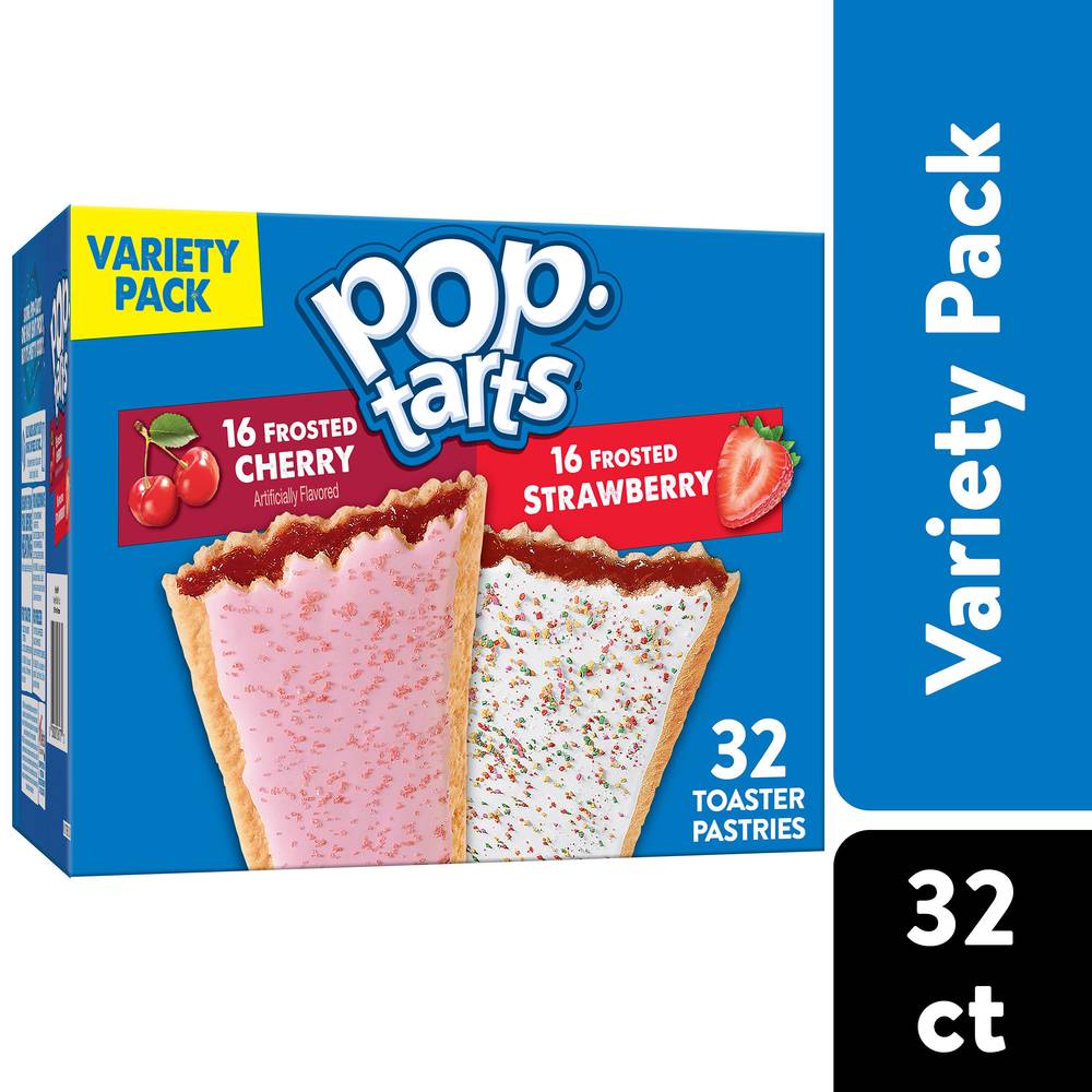 Pop-Tarts Variety pack Frosted Cherry Strawberry Toaster Pastries (3.38 lbs)