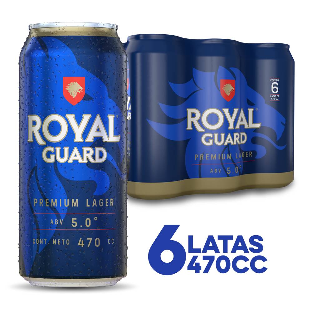 Royal Guard · Cerveza premium lager (6 x 470 ml)