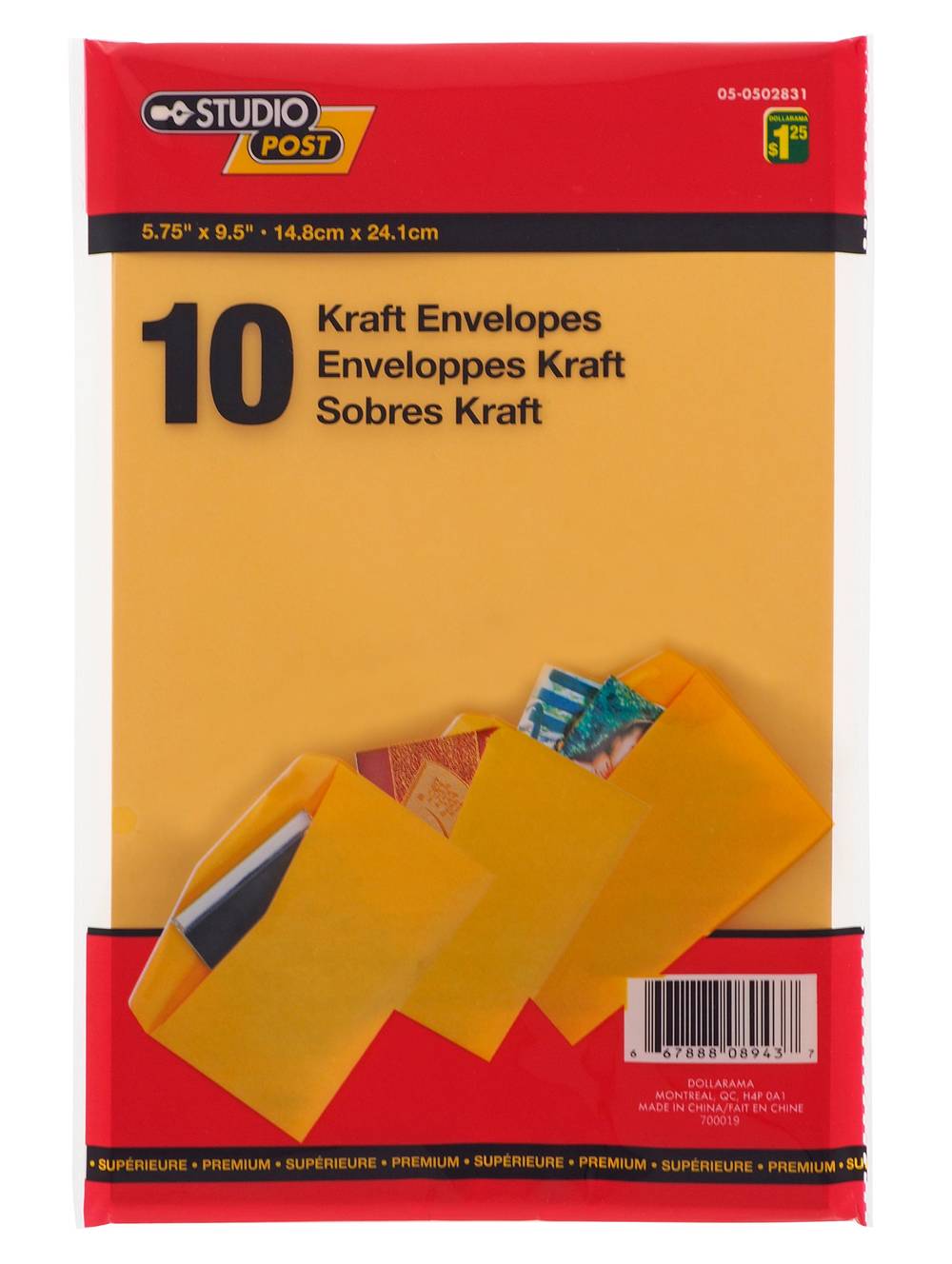 Studio Kraft Envelopes, 5.75" X 9.5" (10 ct)