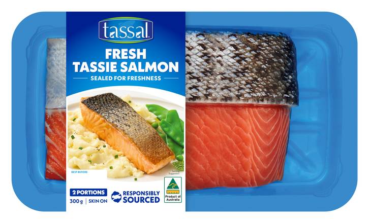 Tassal Salmon Portions Skin on 300g
