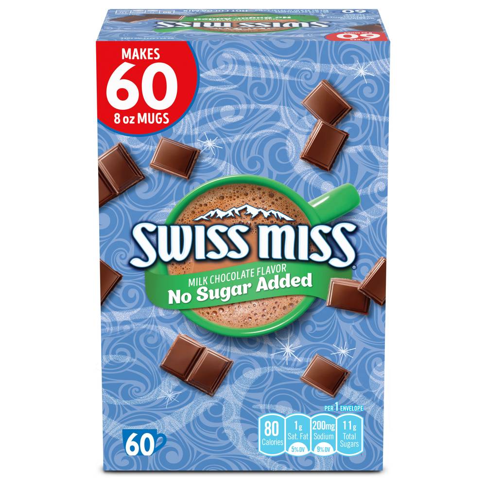 Swiss Miss No Sugar Added Milk Chocolate Flavor Hot Cocoa Mix (2.74 lbs)