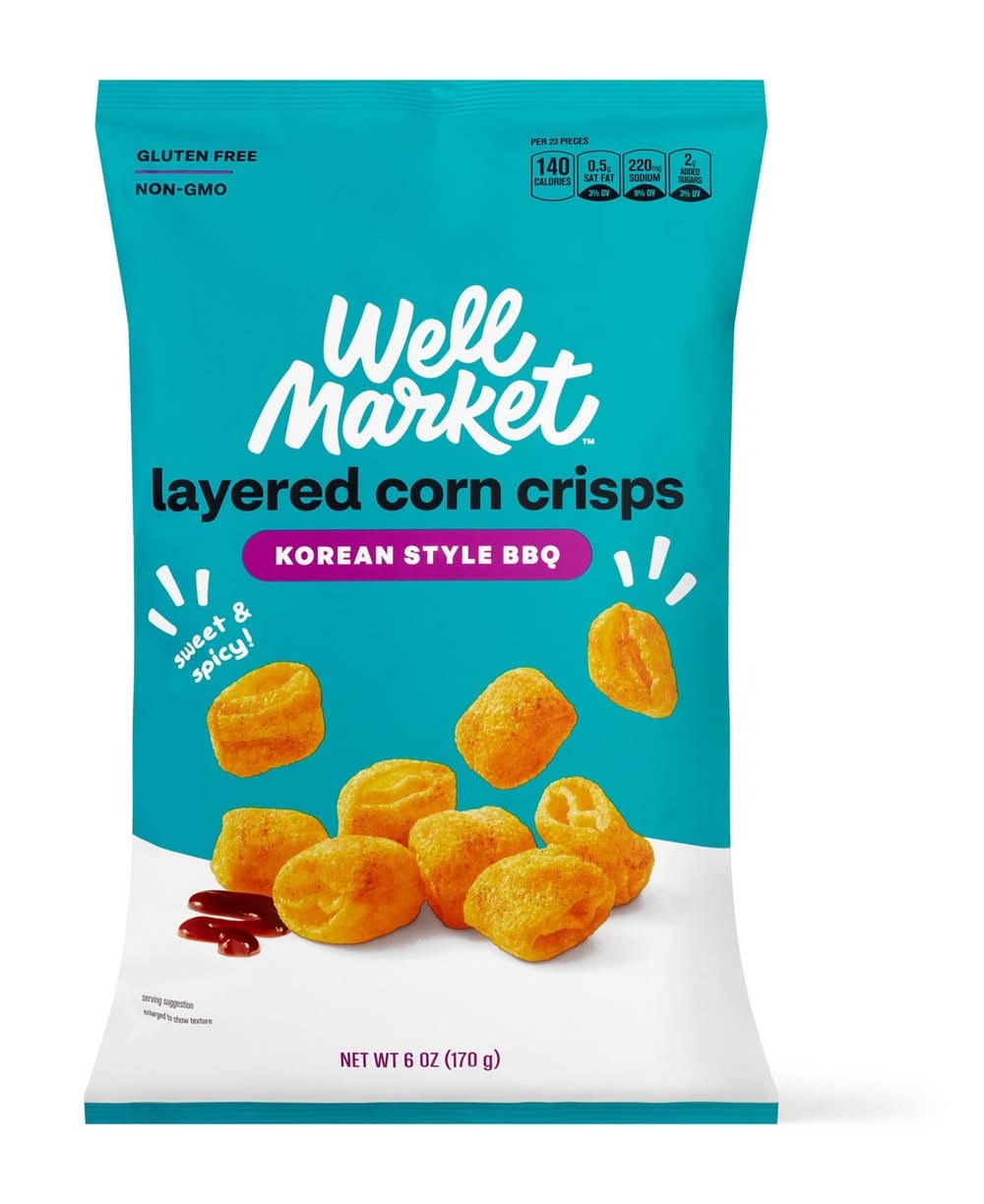 Well Market Layered Corn Crisps, Korean Style Bbq (6 oz)