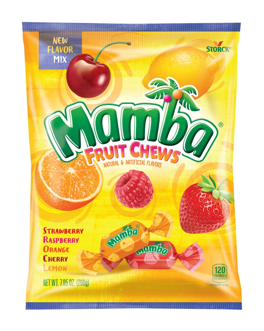 Mamba Fruit Chews Flavor Mix Soft Candy, Assorted (7.05 oz)