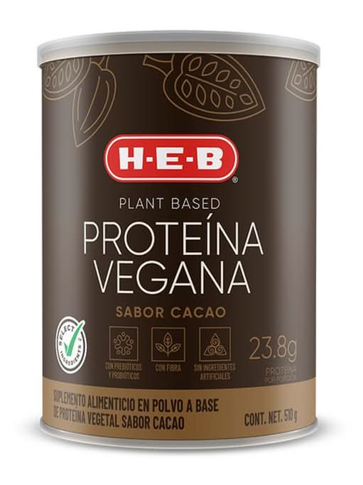 H-E-B · Proteína vegana, cacao (510 g)