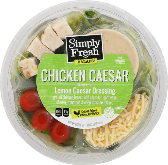 Simply Fresh Salads Chicken Caesar Salad With Lemon Caesar Dressing