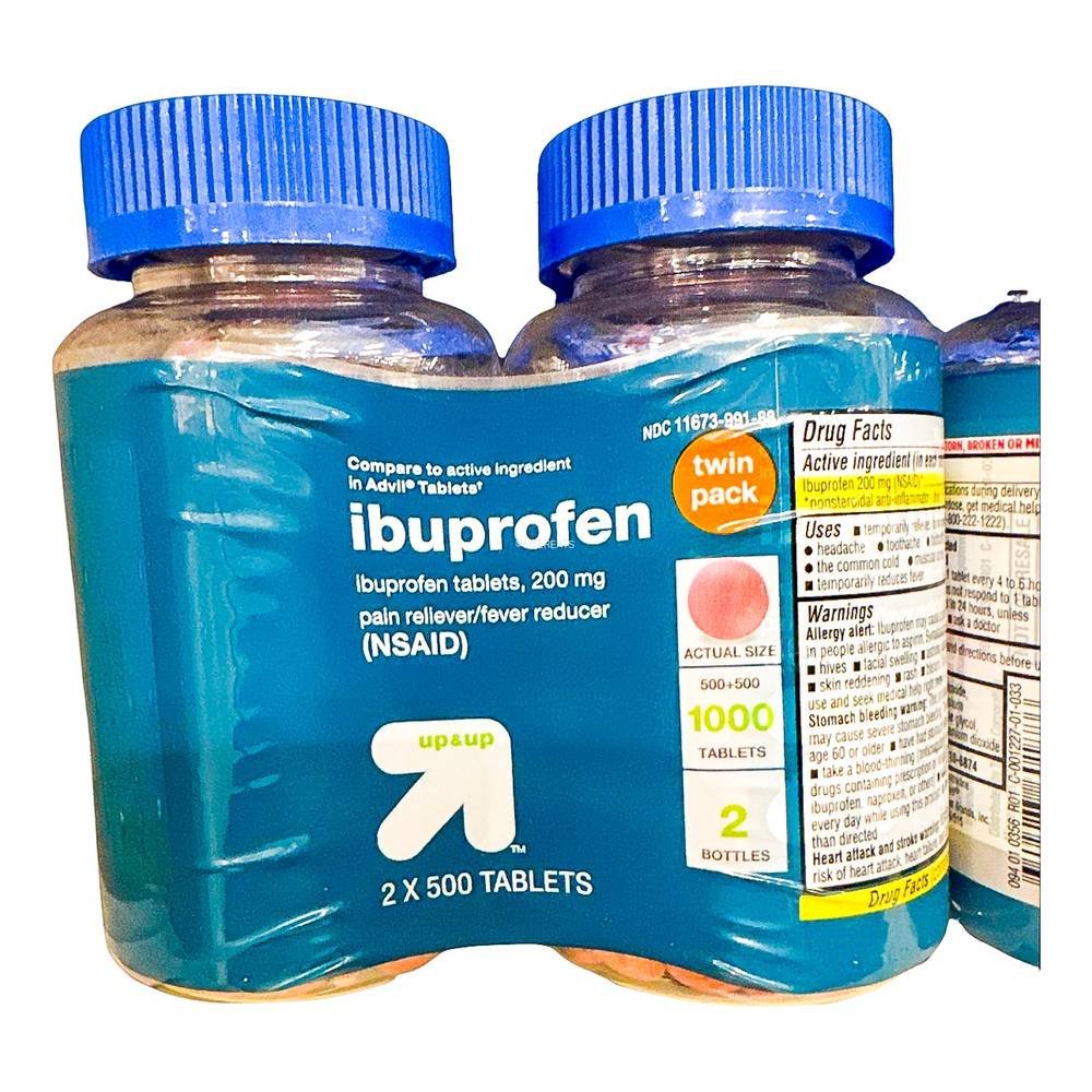 Up & Up Ibuprofen Nsaid Pain Reliever & Fever Reducer Tablets Twin pack (2 ct)