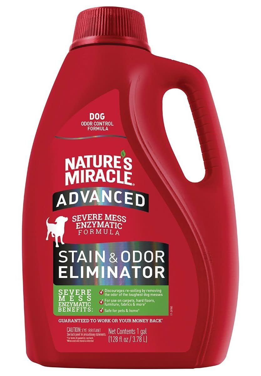 Nature's Miracle · Advanced limpiador enzimático de manchas y olores difíciles para perros (3,78 L)
