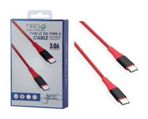 NRG Type-C to Type-C Fast Charging Sync Cable