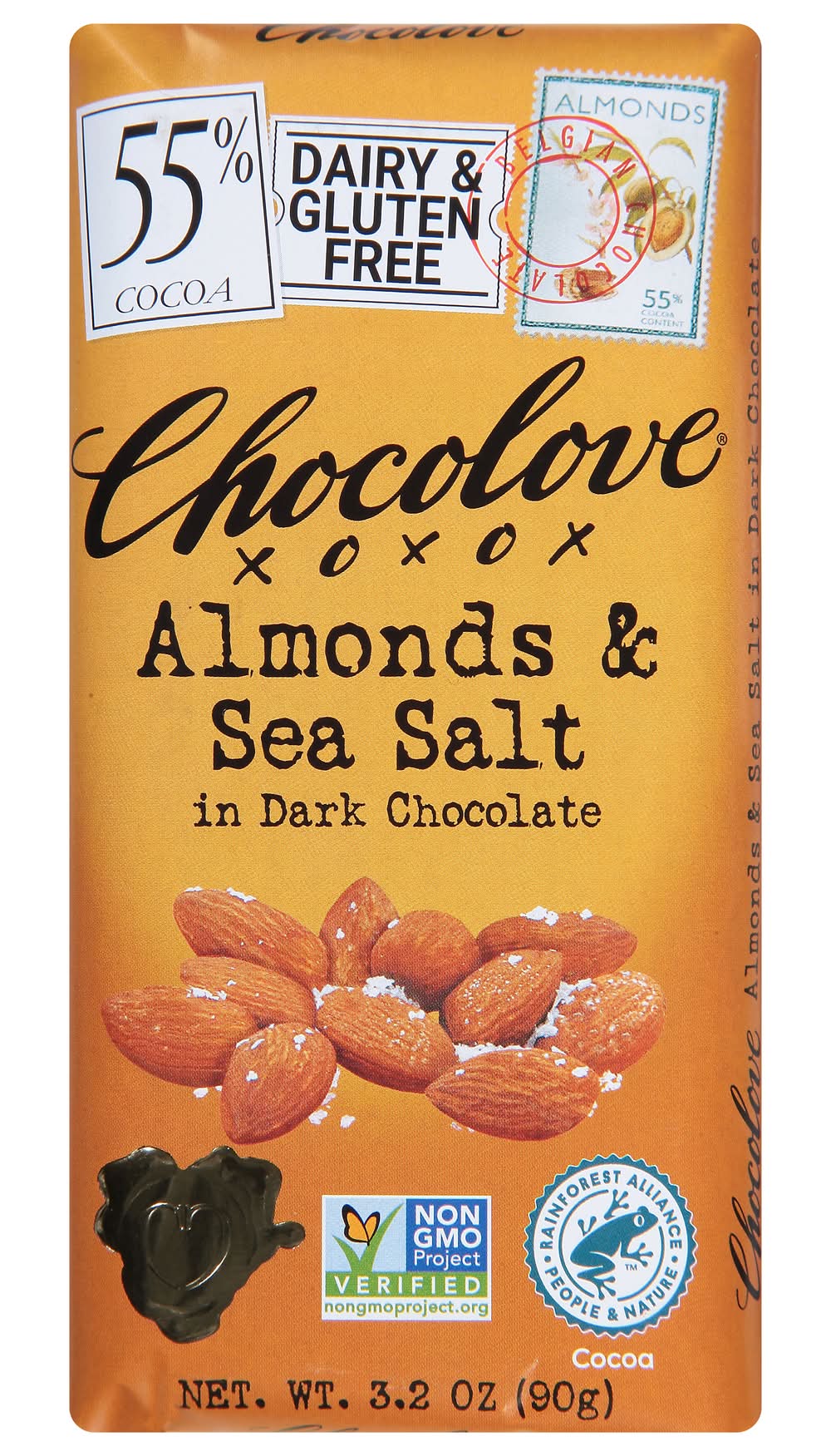 Chocolove Dark Chocolate, Almonds & Sea Salt (3.2 oz)