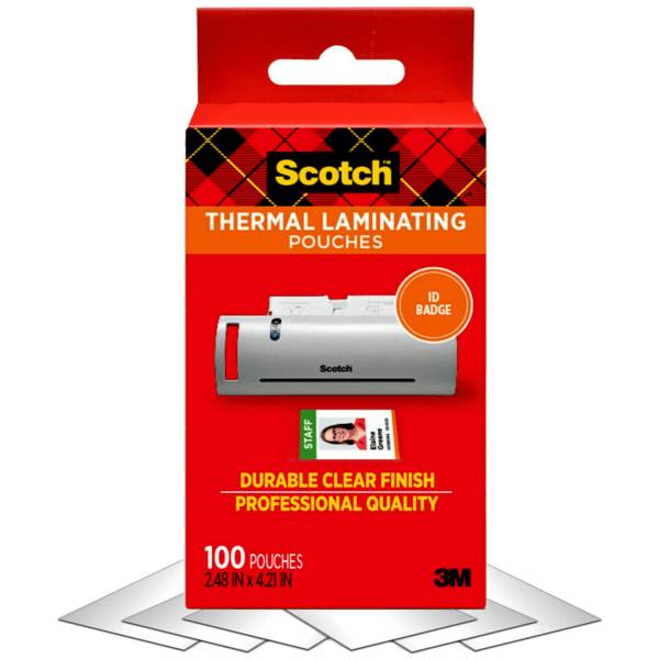 Scotch Thermal Laminating Pouches, Clear (100 pack)