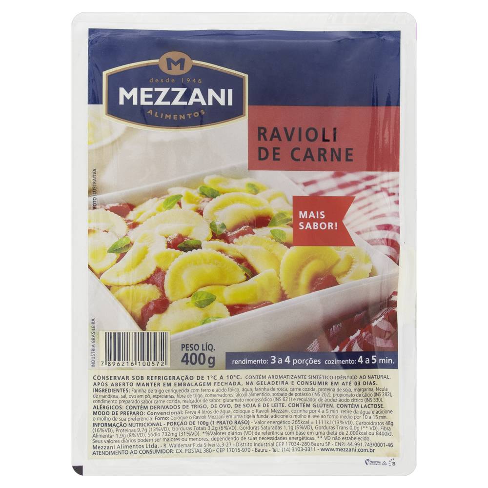 Mezzani · Ravioli de carne (400 g)