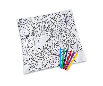 Color Pops Unicorn Color-Your-Own Pillow Kit