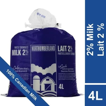 Northumberland Partly Skimmed 2% Milk Bag (4 L)