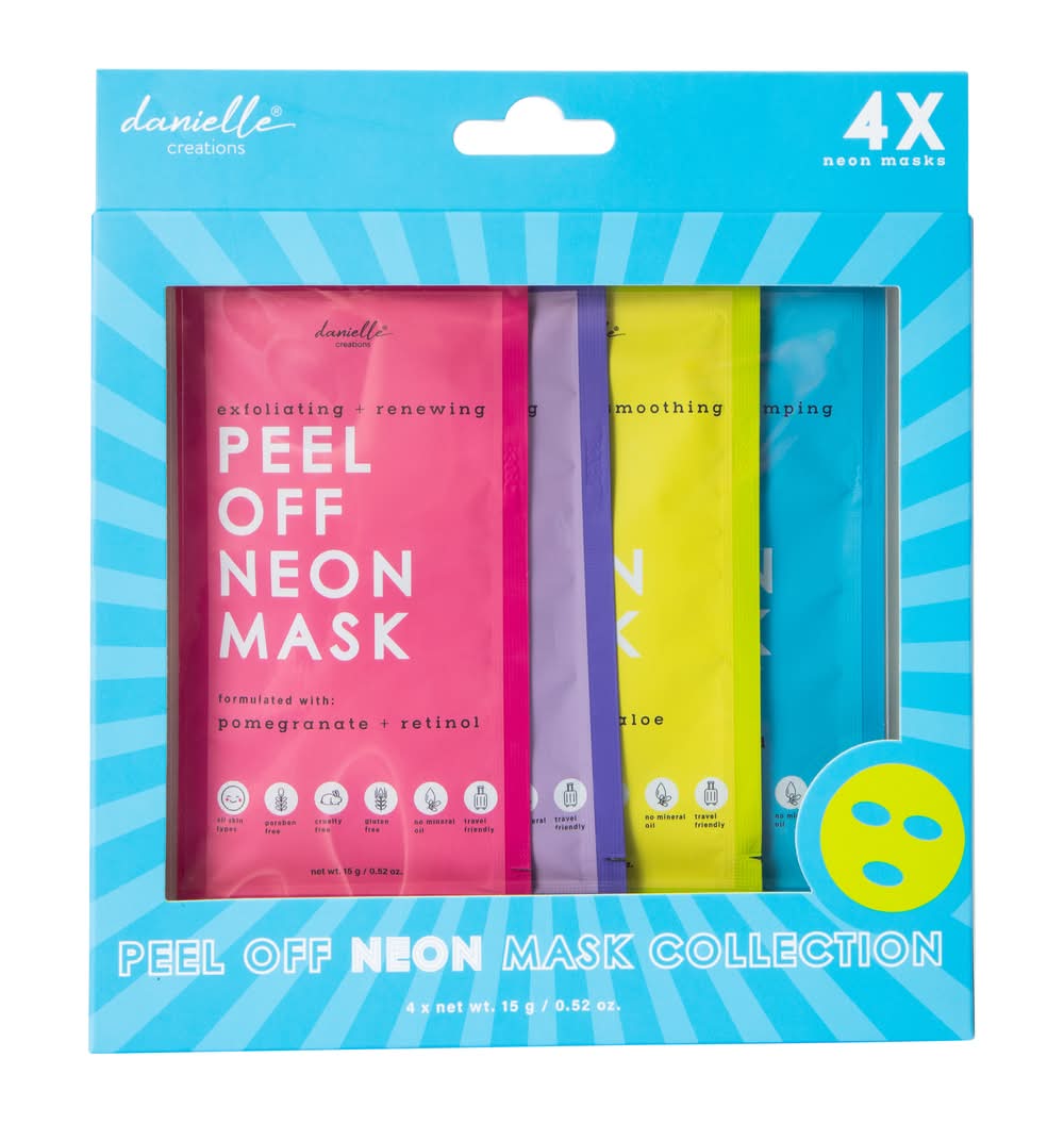 Danielle Creations® Peel Off Mask Collection 4-Count Neon