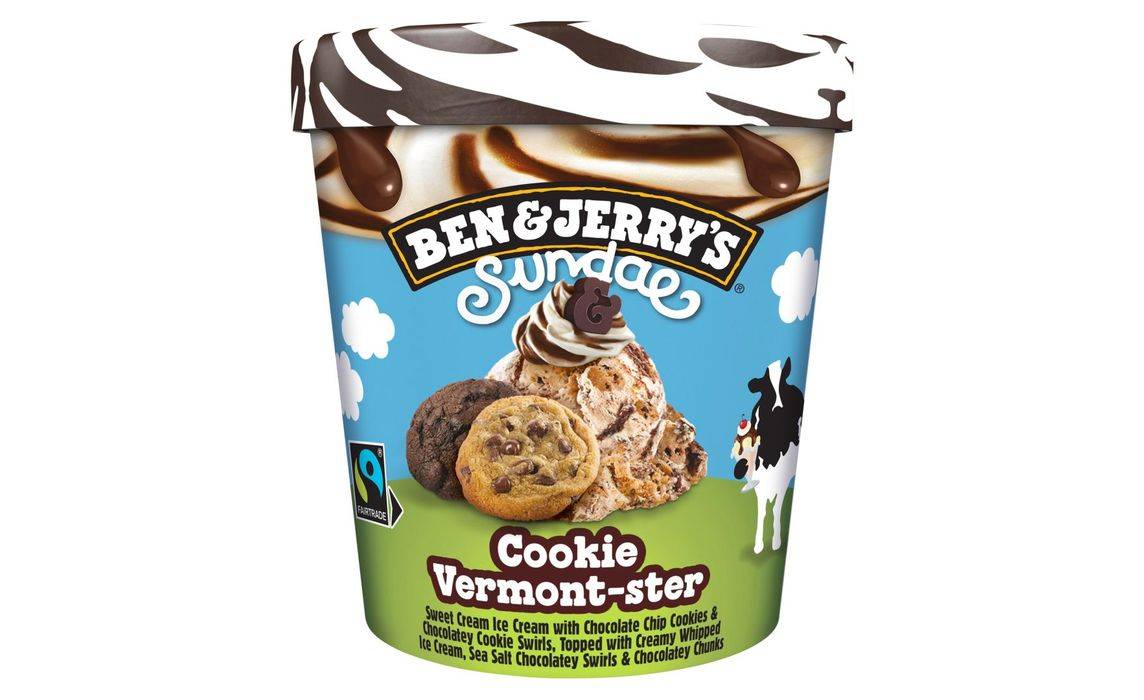 ONLY £4.25: Ben & Jerry's Cookie Vermont-ster Sundae Ice Cream 427ml (403017)